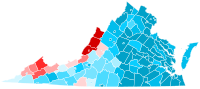 Shift in each Virginia county and city from the 2009-2013 gubernatorial elections