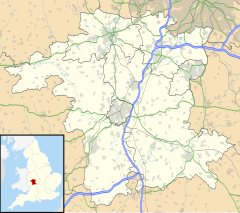 Hanley is located in Worcestershire