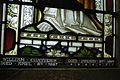 Detail of stained glass in memory of William Chatteris and his second wife, circa 1890, in Newtown.