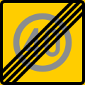 End of speed limit zone (formerly used )