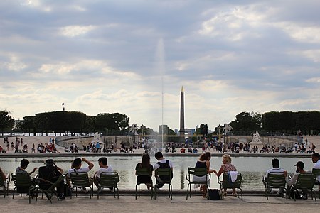 By the octagonal basin, looking toward the Place de la Concorde
