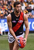 Kyle Langford in 2018 playing for Essendon