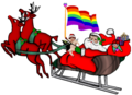 Santa's on his gay way!