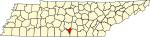 标示出摩尔县位置的地图