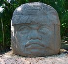 Monument 1, one of the four Olmec colossal heads at La Venta. This one is nearly 3 metres (9 ft) tall.