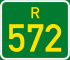 Regional route R572 shield
