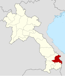 塞公省在老挝的位置