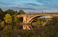 Early morning shot of the Grosvenor bridge over the River Dee