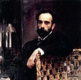 謝羅夫畫的列維坦肖像