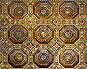 The ceiling of the Collector's Office, with octagonal coffers