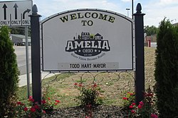 The Amelia welcome sign, removed in 2019.[2]