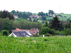 View across Bonkovice towards Střezimíř