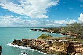 Limestone cliffs in Los Morrillos, Cabo Rojo.