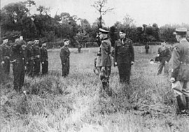 German army surrender in a field in Caudan on 10 May 1945.