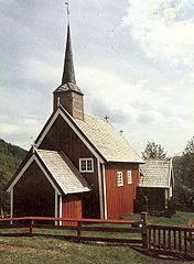 The old Gløshaug church in Gartland