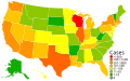 Multicolour map (total cases map)