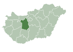 Fejér County within Hungary