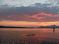 Sunset at Liptovska Mara lake