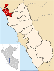 Location of Supe District in Barranca Province