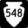Secondary Highway 548 marker
