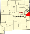 标示出柯里县位置的地图