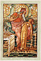 Image 3 Midas Artist: Walter Crane; Restoration: Lise Broer An illustration from an 1893 version of A Wonder-Book for Girls and Boys by Nathaniel Hawthorne, which recounted the tale of King Midas. In Greek mythology, Midas was given ability to turn everything he touched into gold by the god Bacchus. However, he soon discovered that he was unable to even eat. Bacchus told him to wash in the river Pactolus, and the power flowed in the river, which was supposedly the reason for why the river was so rich in gold in later years. In Hawthorne's version, Midas' touch even turned his daughter to gold (pictured here). More selected pictures