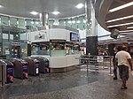 Orchard MRT concourse level with the faregates.