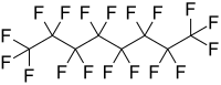 Structural formula of perfluorooctane