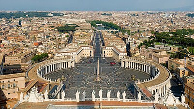 St. Peter's Square, Rome, by Gian Lorenzo Bernini, 1656-1667[159]