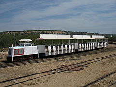 Decauville system tourist train at Costa da Caparica, Portugal