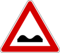 Uneven road or series of bumps ahead