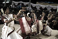 Aarti dance is performed by womens dressed in garad sari in Bangalore.