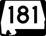 State Route 181 marker