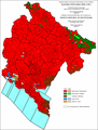 Ethnic structure of Montenegro by settlements 1961