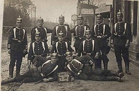 Soldiers on the military training area, 1912