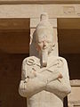 Hatshepsut. Daughter of Thutmose I, she ruled jointly as her stepson Thutmose III's co-regent. She soon took the throne for herself, and declared herself pharaoh. While there were other female rulers and regents before her, she is the only one who used the symbolic beard.