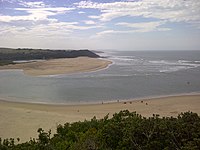 The mouth of the Kei River, after which Kei Mouth is named.