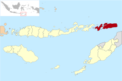 阿洛县在东努沙登加拉省的位置