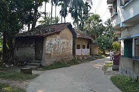 Mud houses in the village