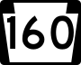 Pennsylvania Route 160 marker