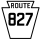 Pennsylvania Route 827 marker