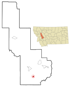 Location of Deer Lodge, Montana