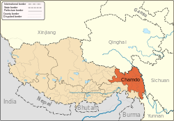 昌都市在西藏自治区的地理位置