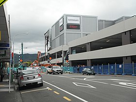 Demolition of the damaged cinema and parking building at Queensgate Shopping Centre, Lower Hutt