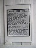 Sign detailing the history of the bridge