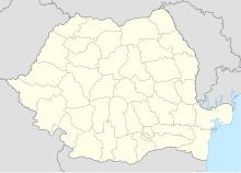 Map showing the location of Tăușoare Cave