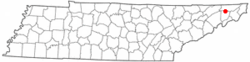 Location of Gray, Tennessee