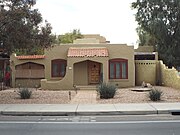 The Bauer House was built in 1934 and is located at 599 5th Street. The property is listed in the Tempe Historic Property Register.