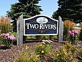 City of Two Rivers sign along Memorial Drive