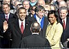 Barack Obama taking his Oath of Office